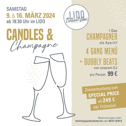Jetzt wird’s spritzig - Unser erster Champagner-Abend auf dem Lido – THE place to be!🥂 Wir freuen uns auf Champagner-Cocktails im Kerzenschein mit euch!✨  #paparhein #champagne #cheers #dinnerdate #lidodeck #wennrausdannrhein